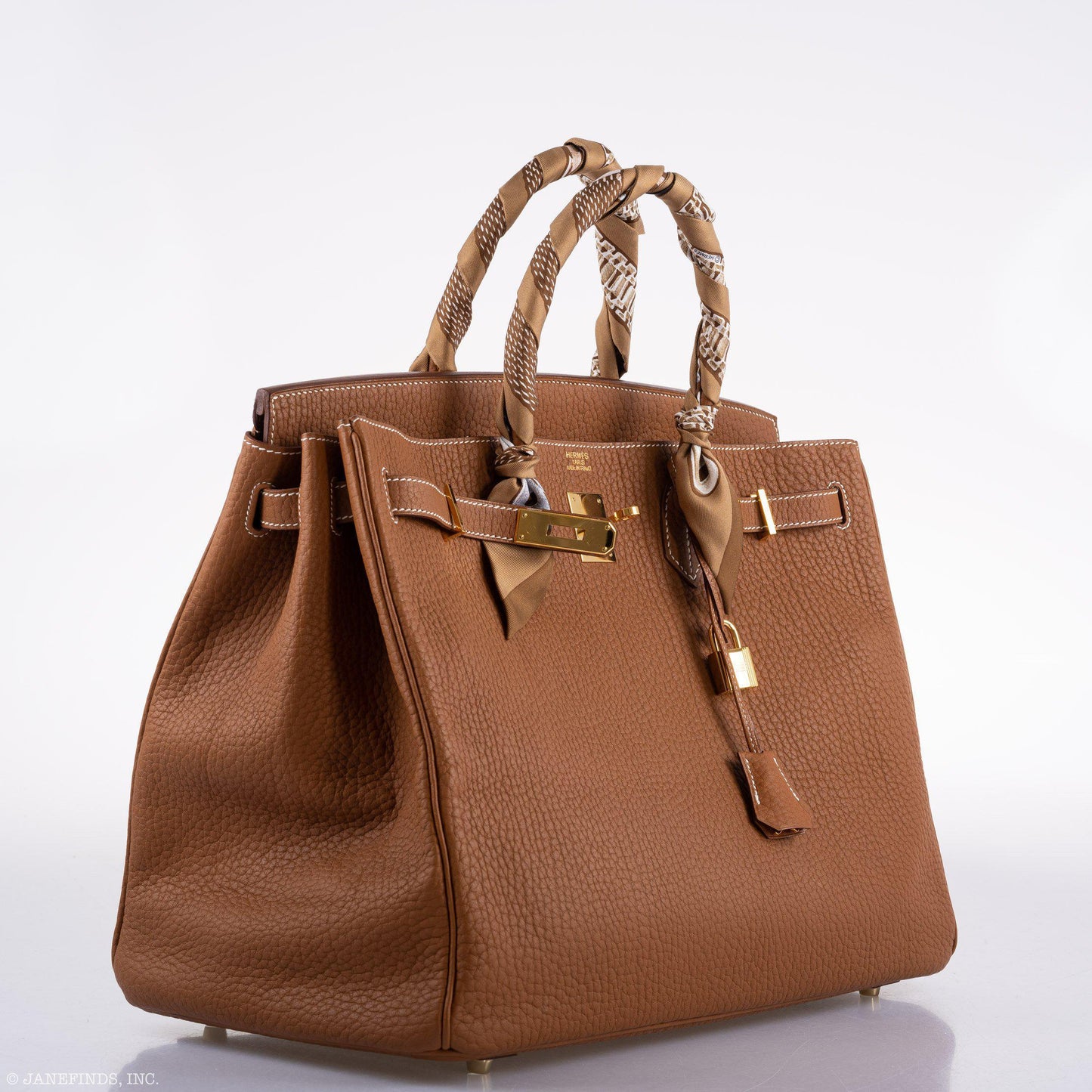 Hermes Birkin 40 Gold Fjord Leather Gold Hardware