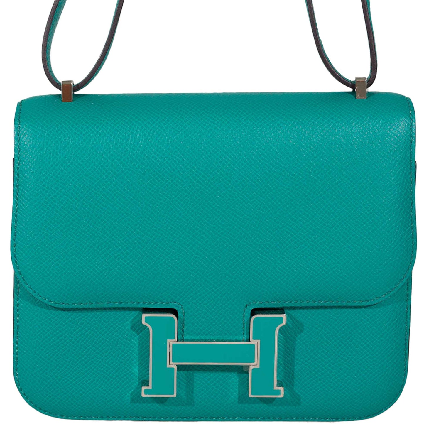 Hermes Constance 18 Blue Paon Verso Menthe Epsom Palladium Hardware