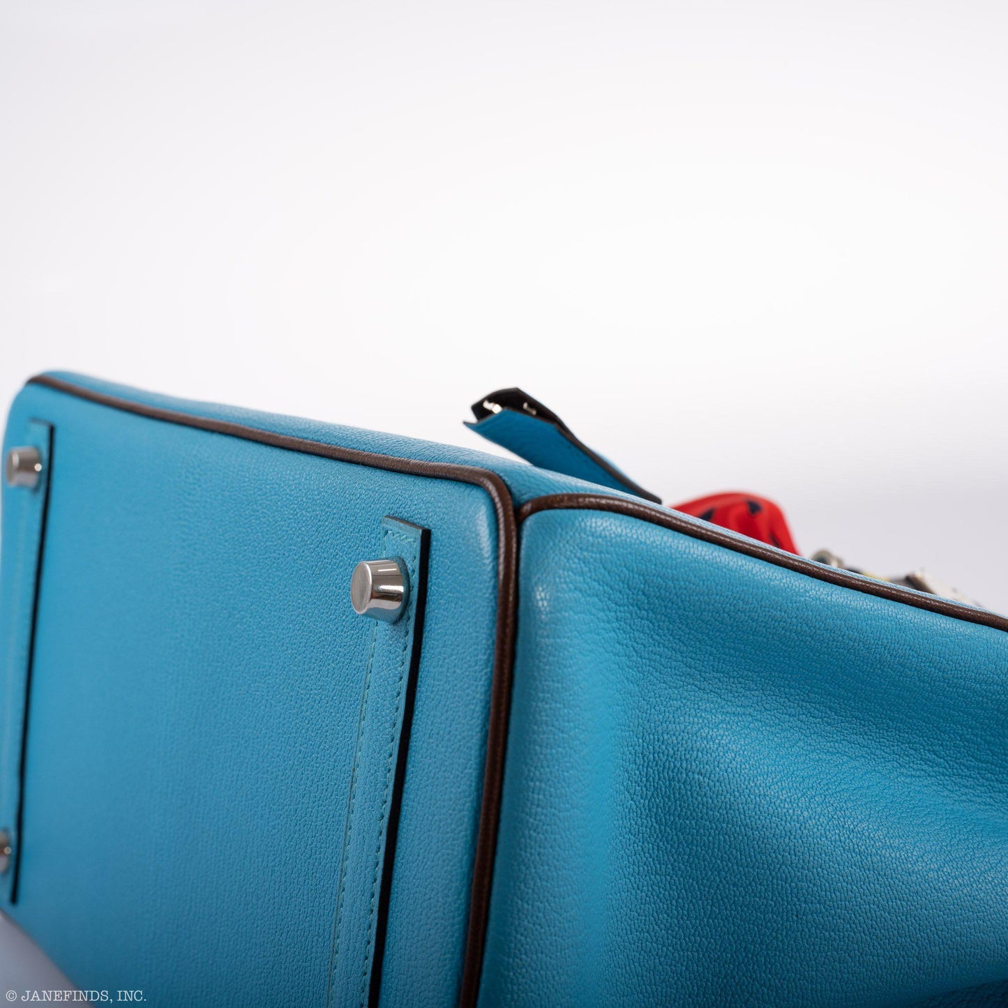 Hermes HSS Birkin 30 Blue Aztec & Havane Chevre with Palladium Hardware