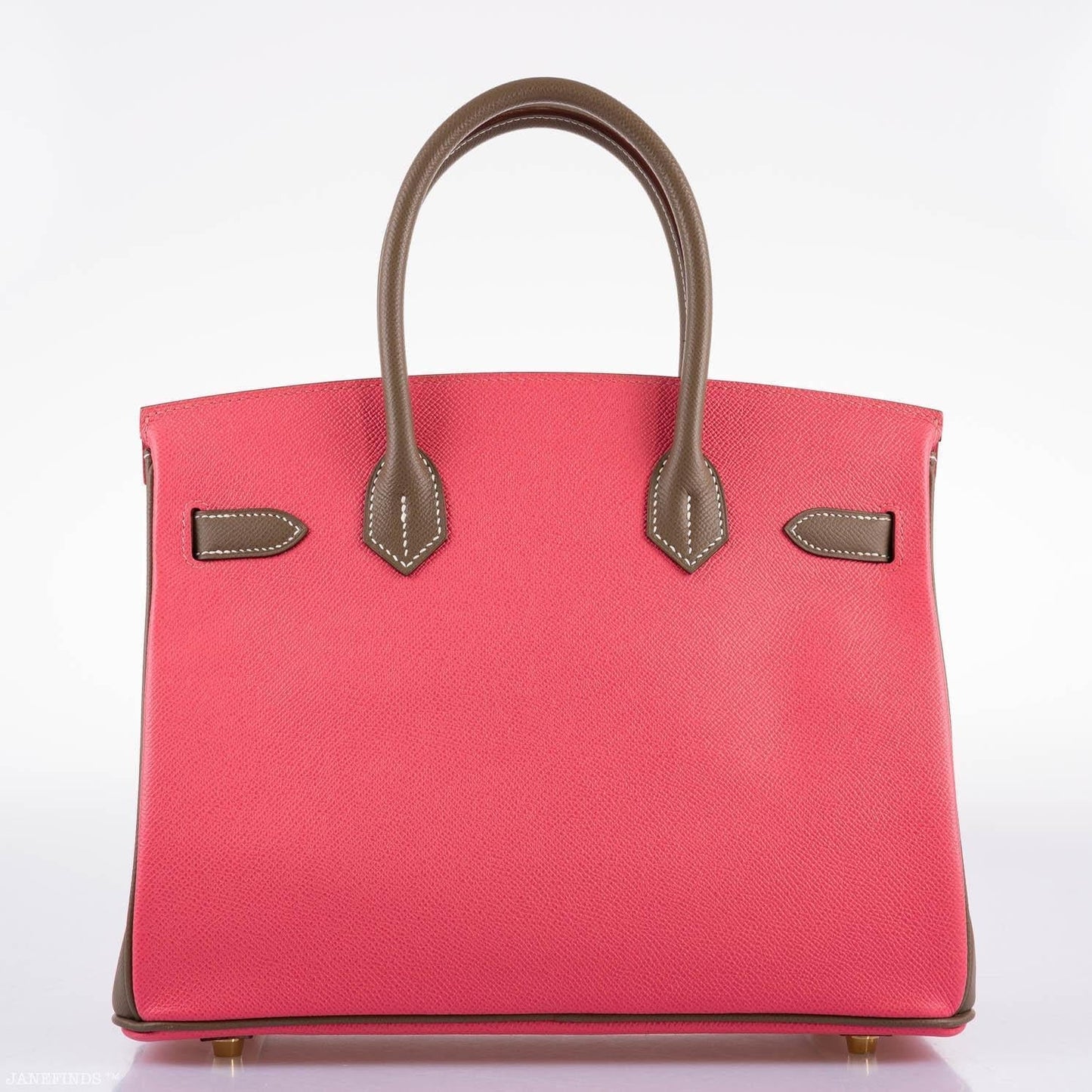 Hermes HSS Birkin 30 Rose Azalee & Etoupe Epsom with Permabrass Hardware