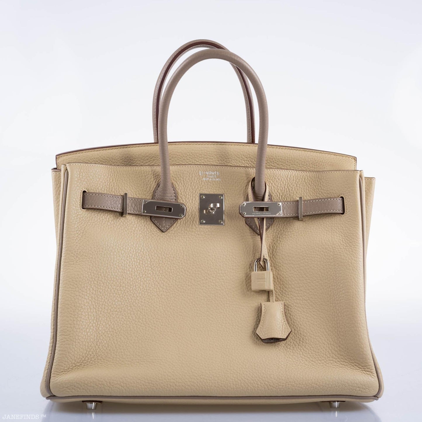 Hermes HSS Birkin 35 Parchemin & Etoupe Epsom with Palladium Hardware