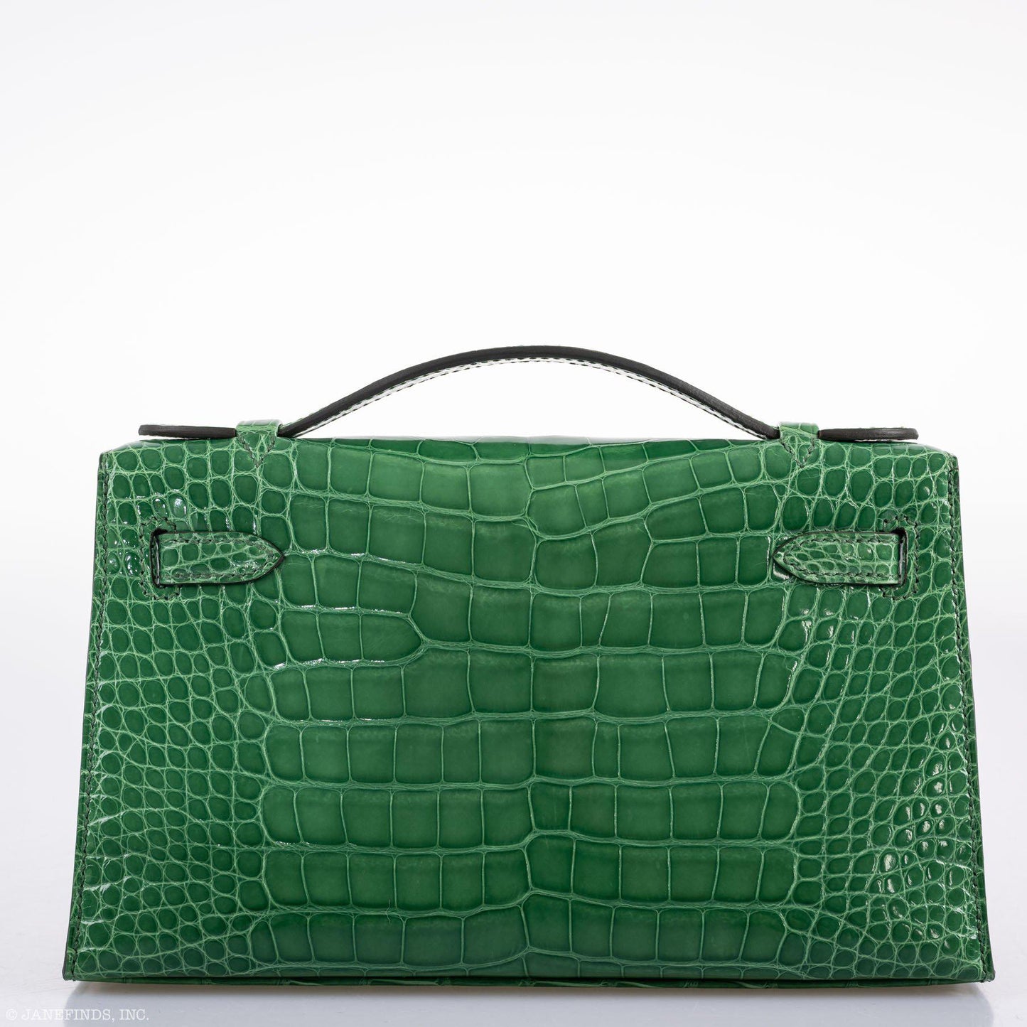 Hermes JPG Kelly Pochette Cactus Alligator with Gold Hardware