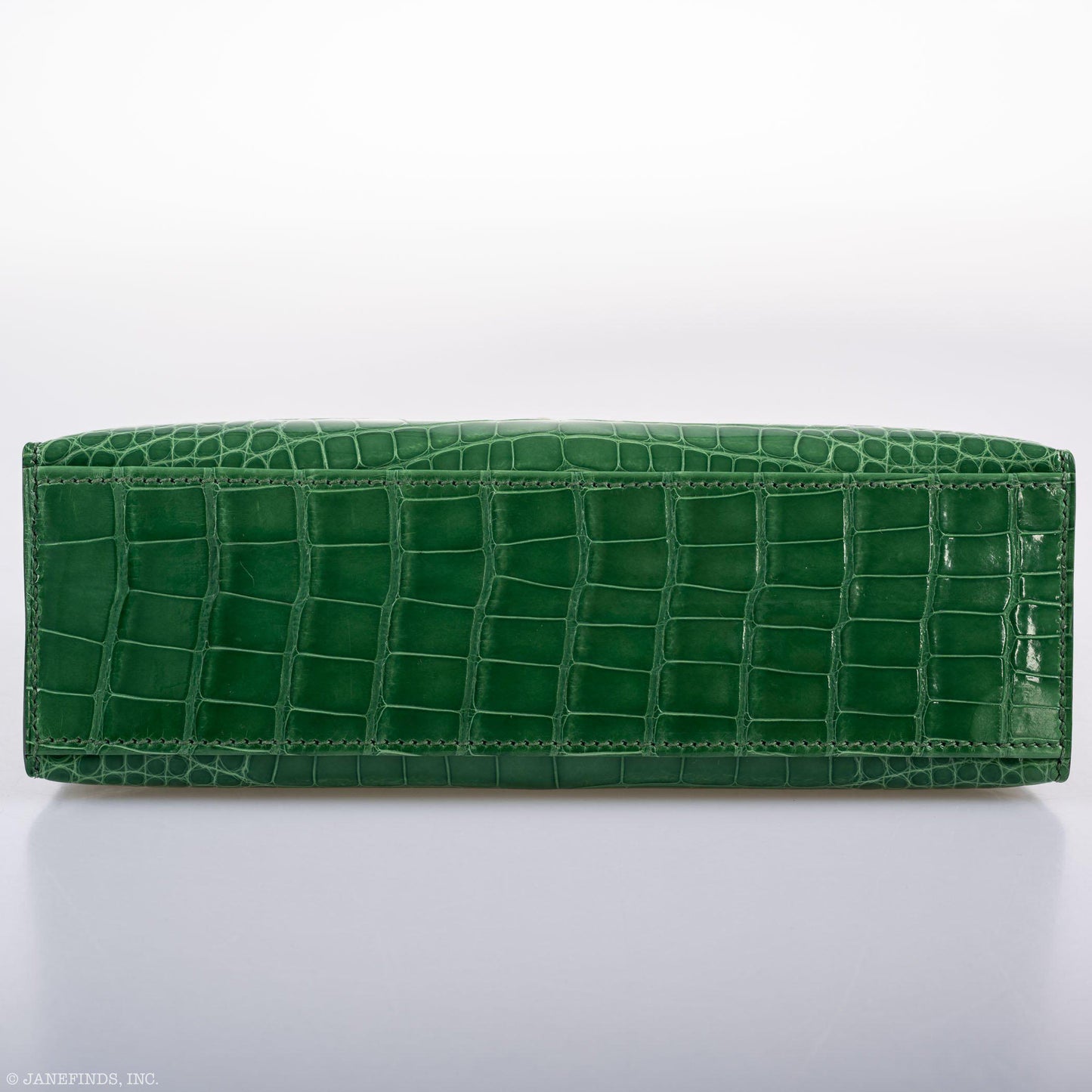 Hermes JPG Kelly Pochette Cactus Alligator with Gold Hardware