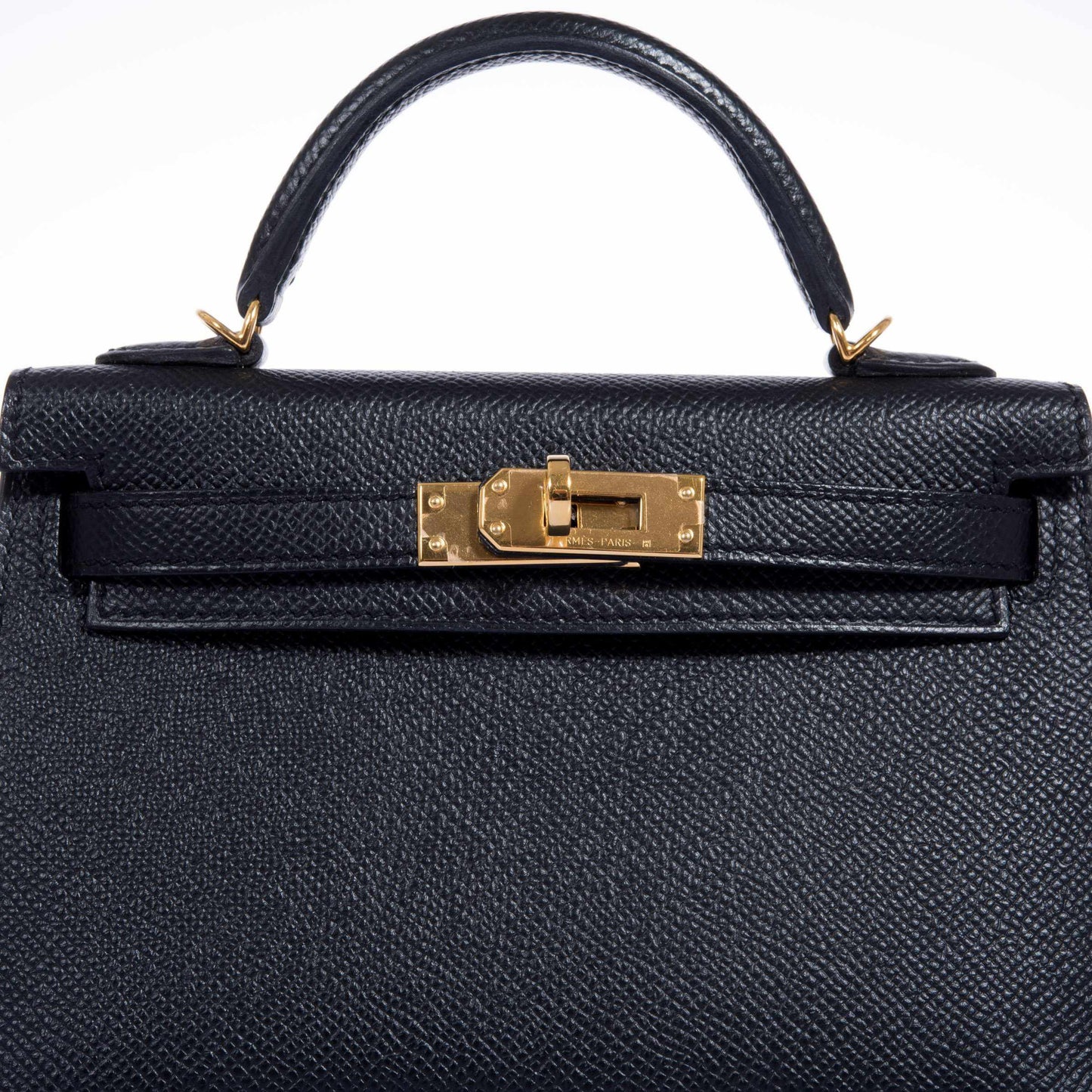 Hermes Kelly 20 Mini II Sellier Black Epsom Gold Hardware