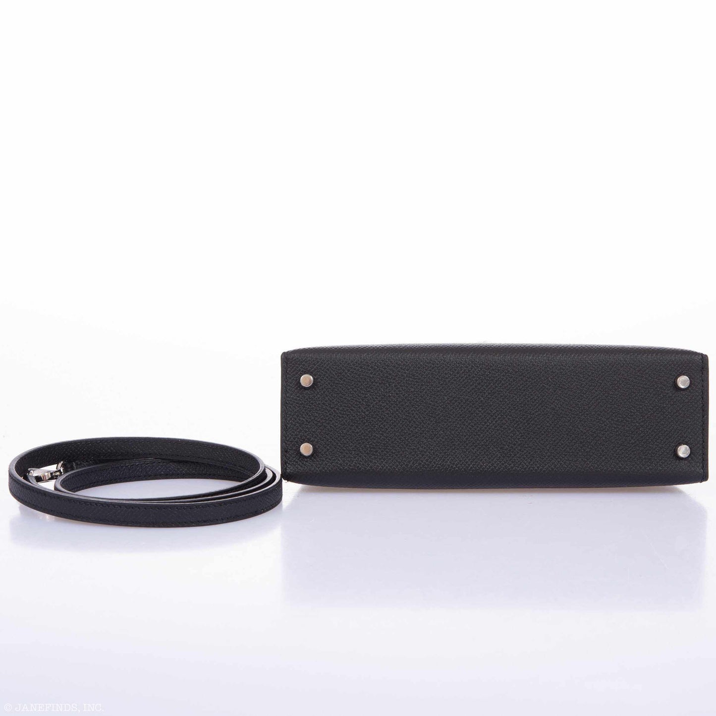 Hermes Kelly 20 Mini II Sellier Black Epsom Palladium Hardware