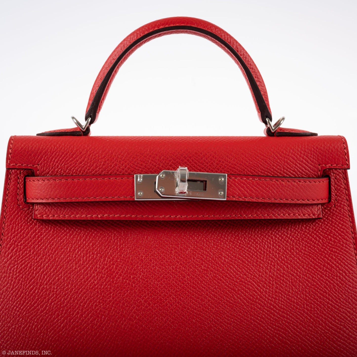 Hermes Kelly 20 Mini II Sellier Rouge Tomate Epsom Palladium Hardware