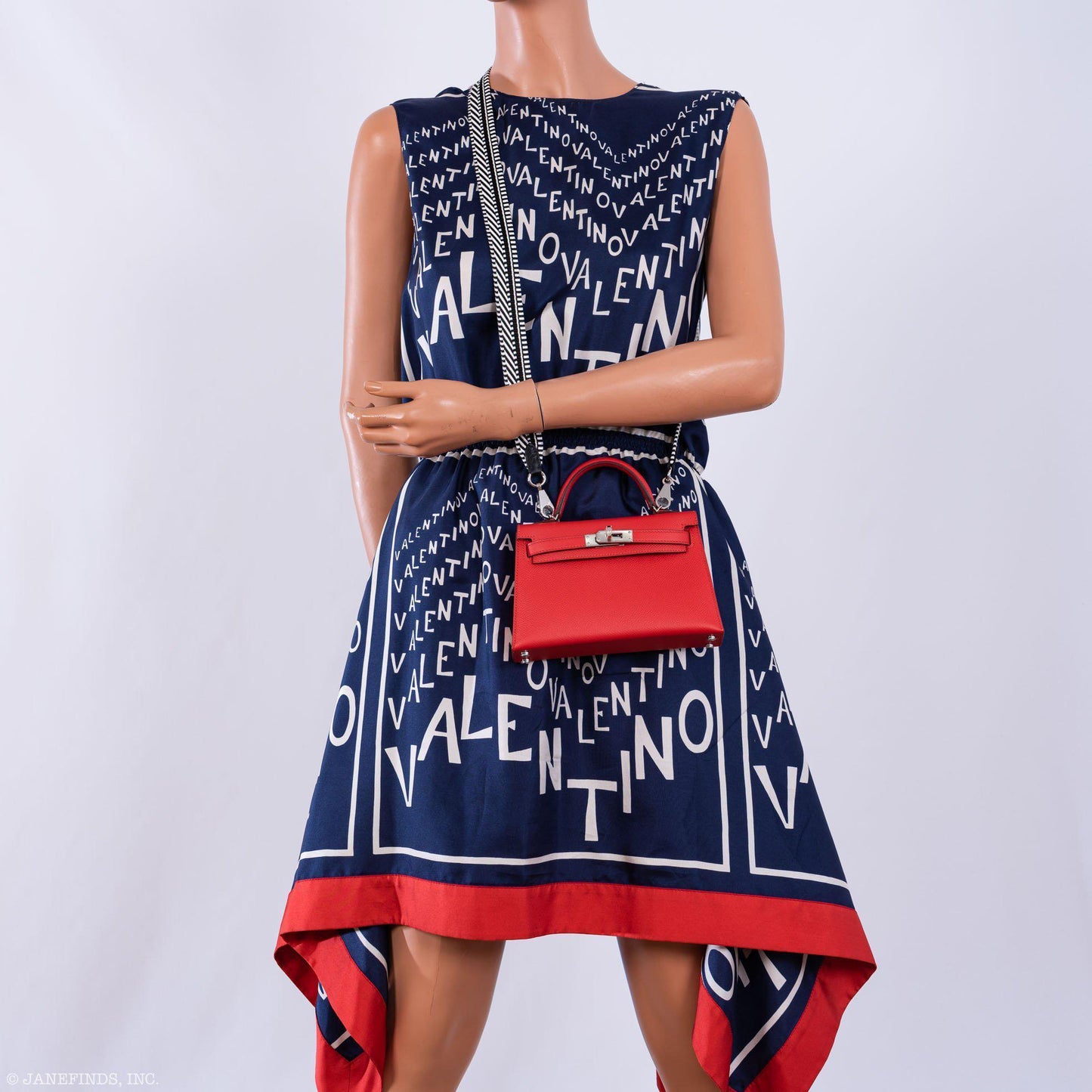 Hermes Kelly 20 Mini II Sellier Rouge Tomate Epsom Palladium Hardware