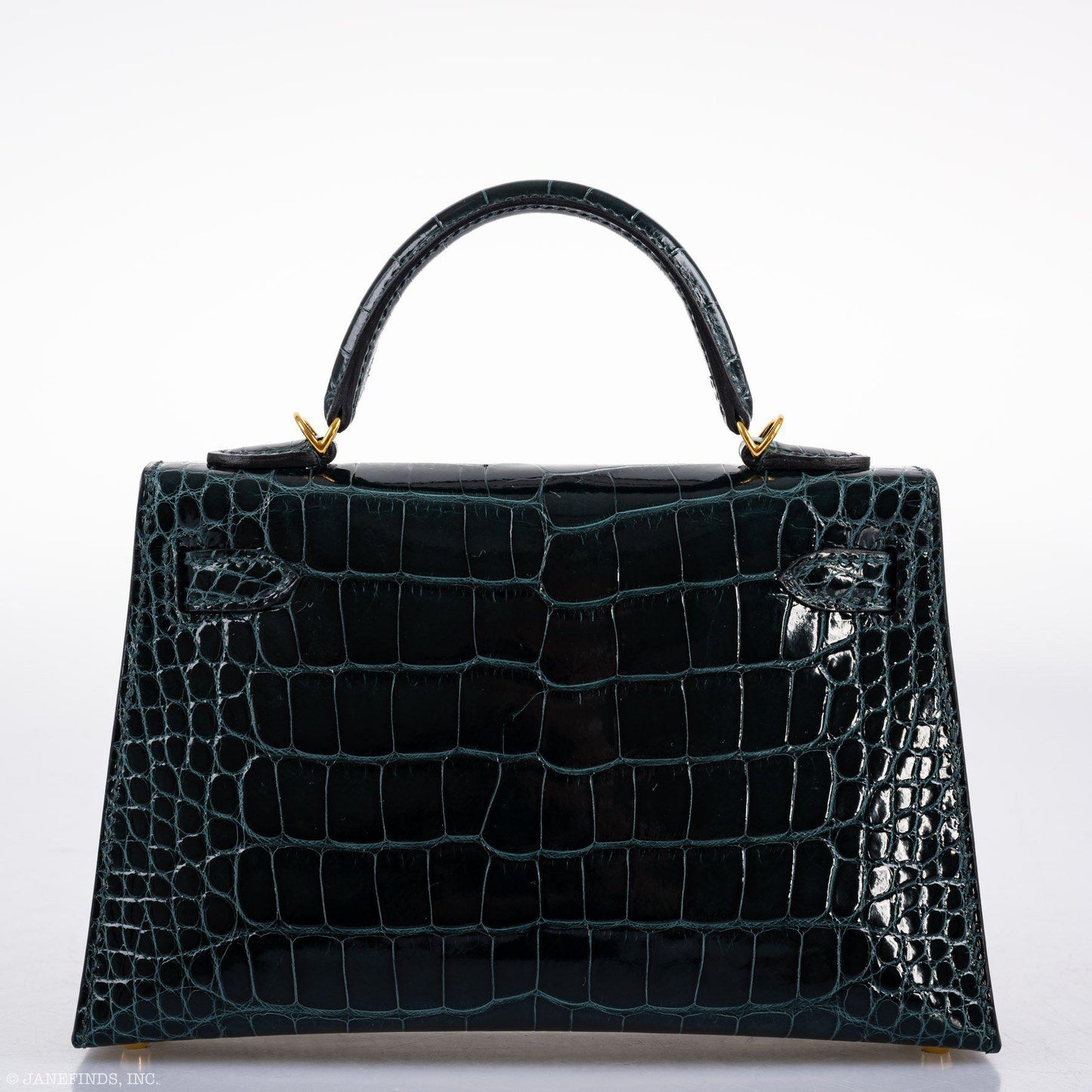 Hermes Kelly 20 Mini II Sellier Vert Cypress Alligator Gold Hardware
