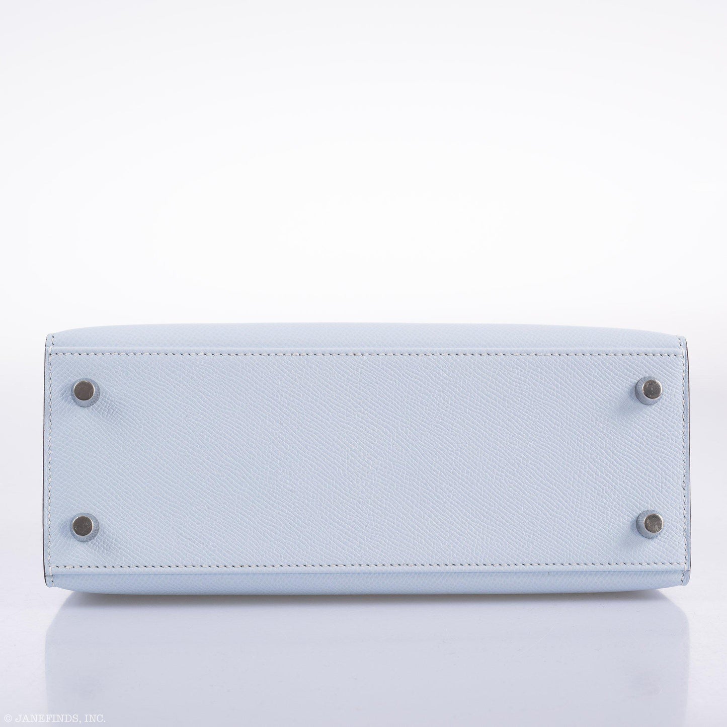 Hermes Kelly 25 Sellier Blue Brume Epsom Palladium Hardware