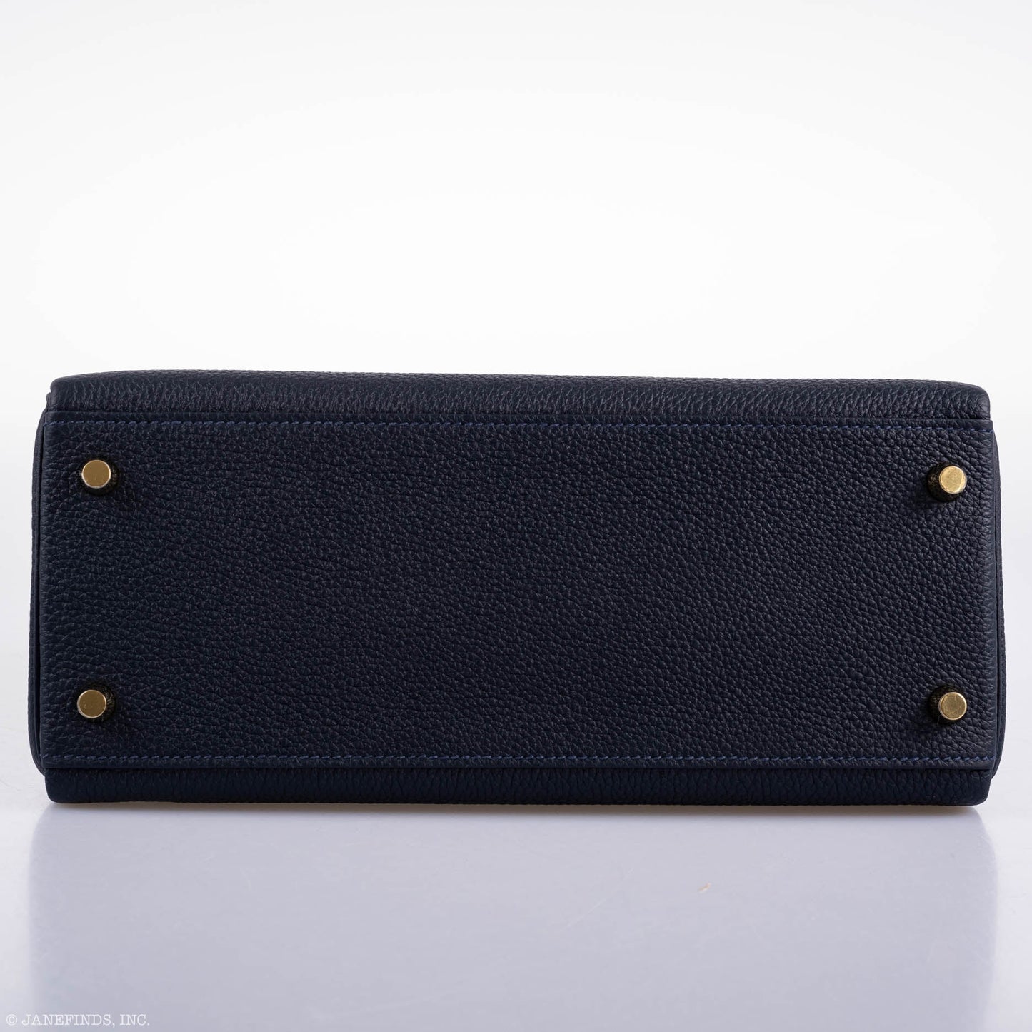 Hermes Kelly 28 Retourne Blue Nuit Togo Gold Hardware