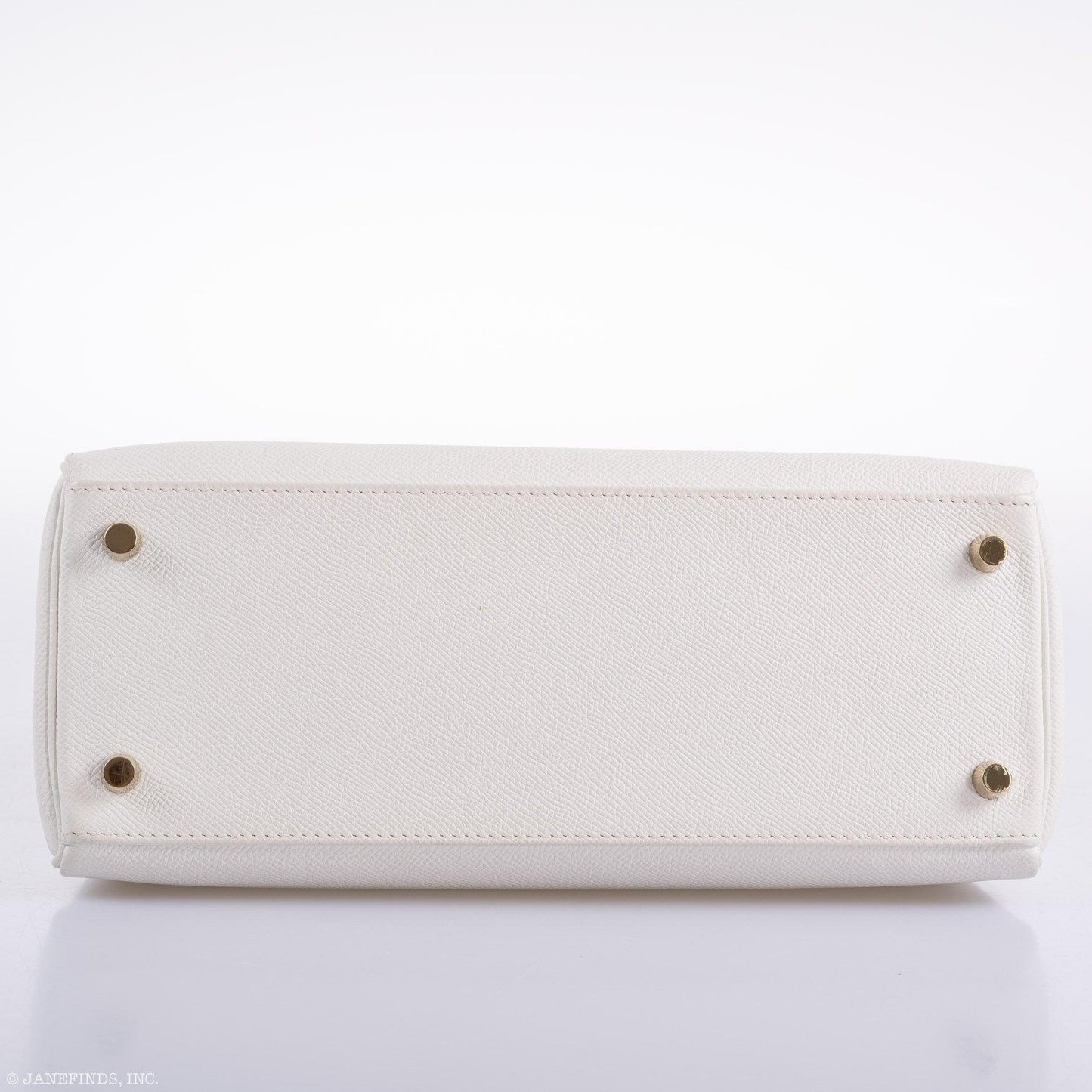 Hermes Kelly 28 Retourne White Epsom with Gold Hardware
