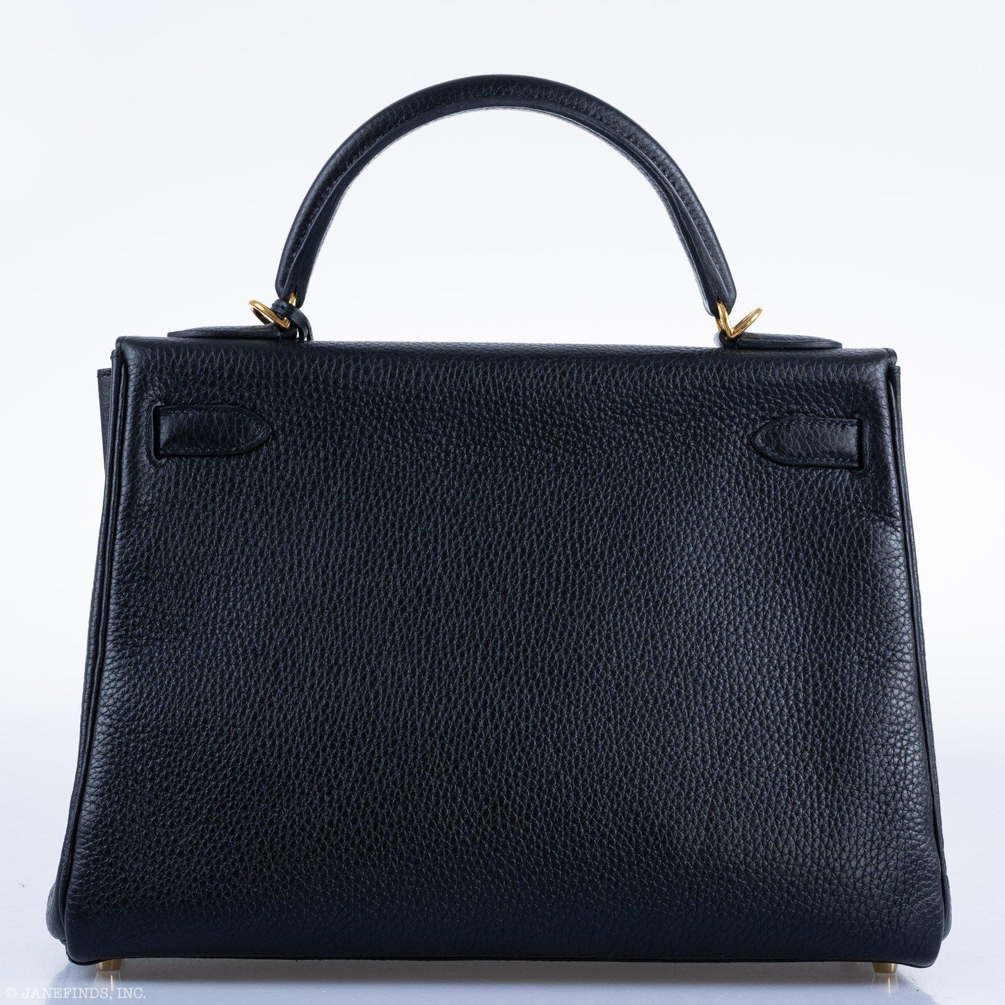 Hermes Kelly 32 Black Togo Gold Hardware