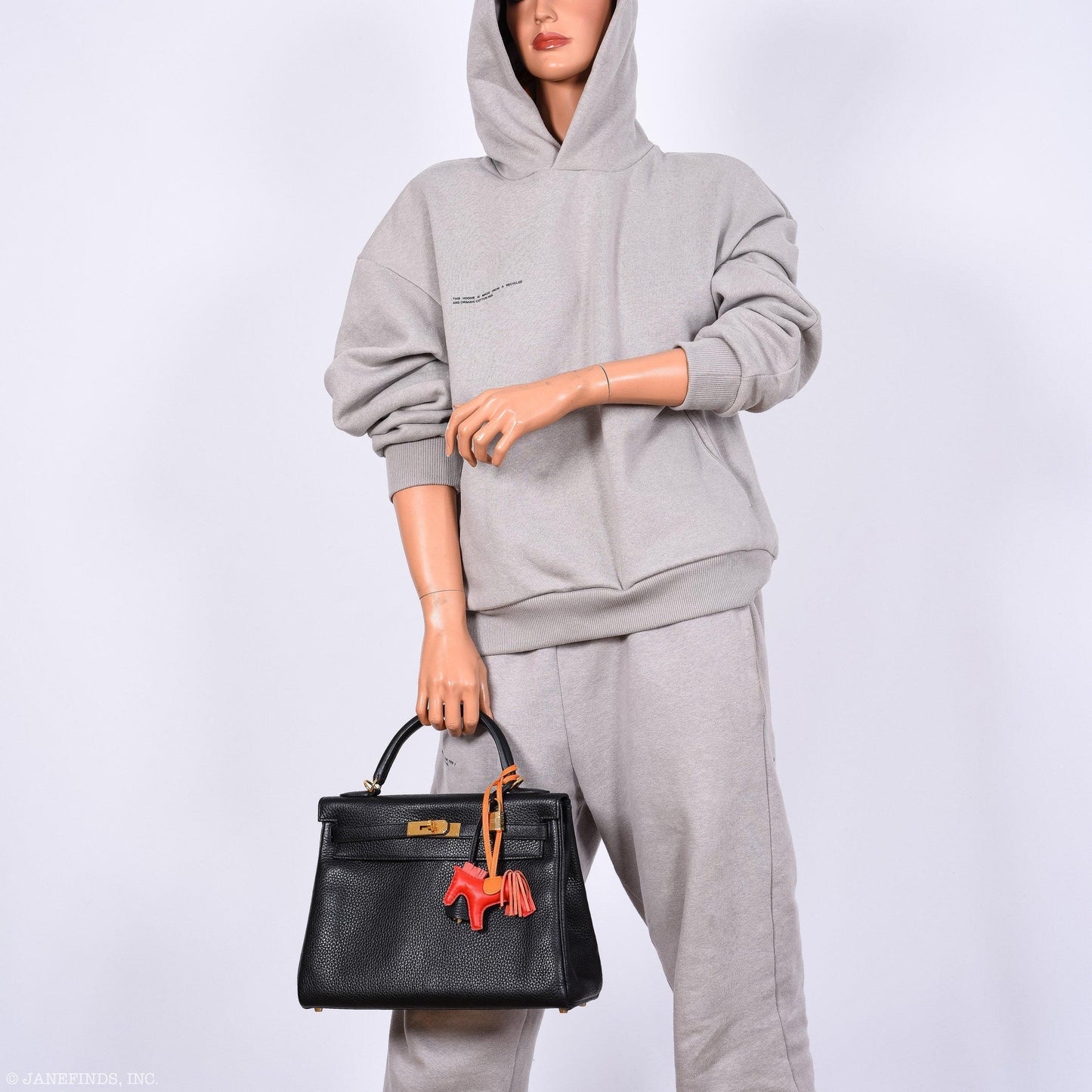 Hermes Kelly 32 Black Togo Gold Hardware