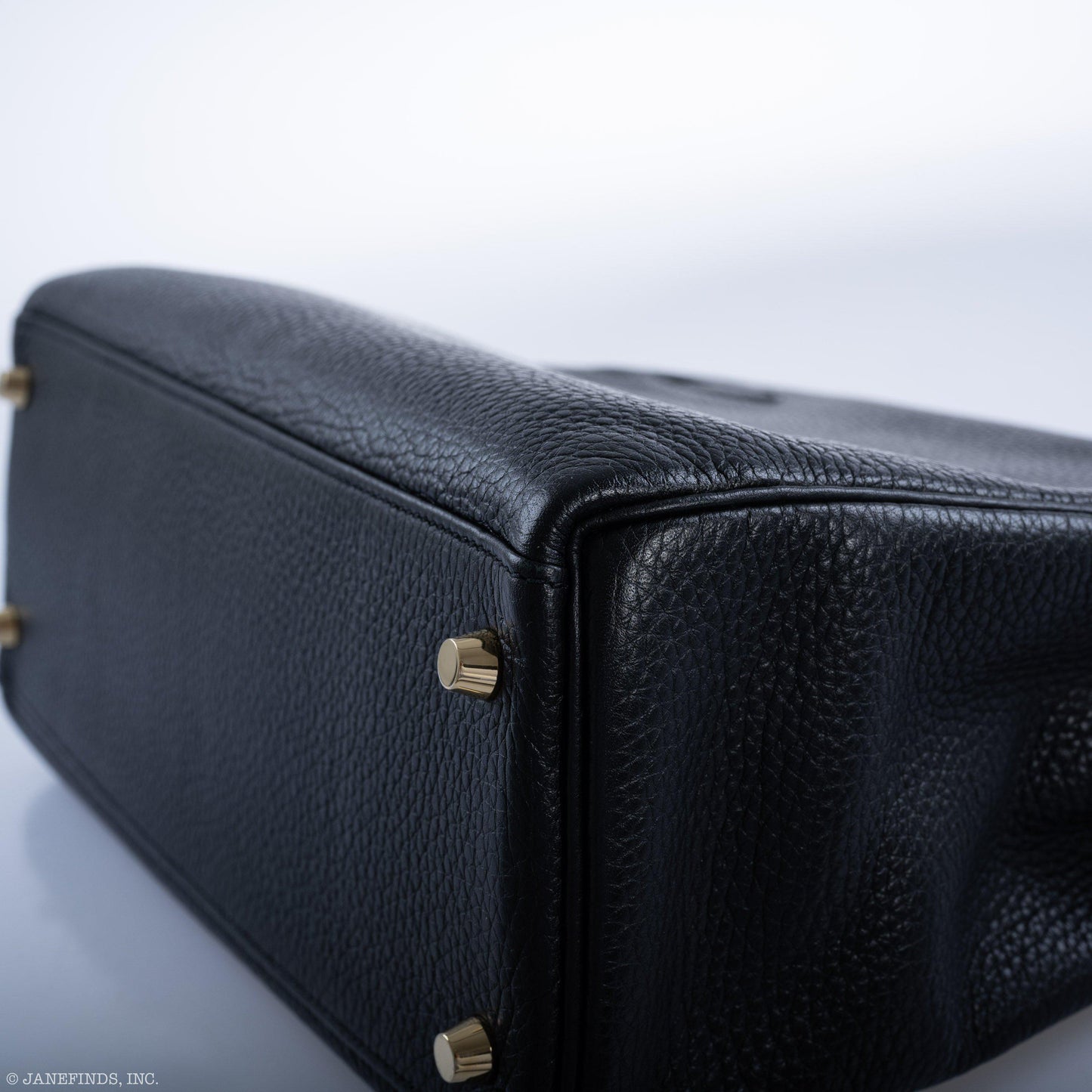 Hermes Kelly 32 Black Togo Gold Hardware