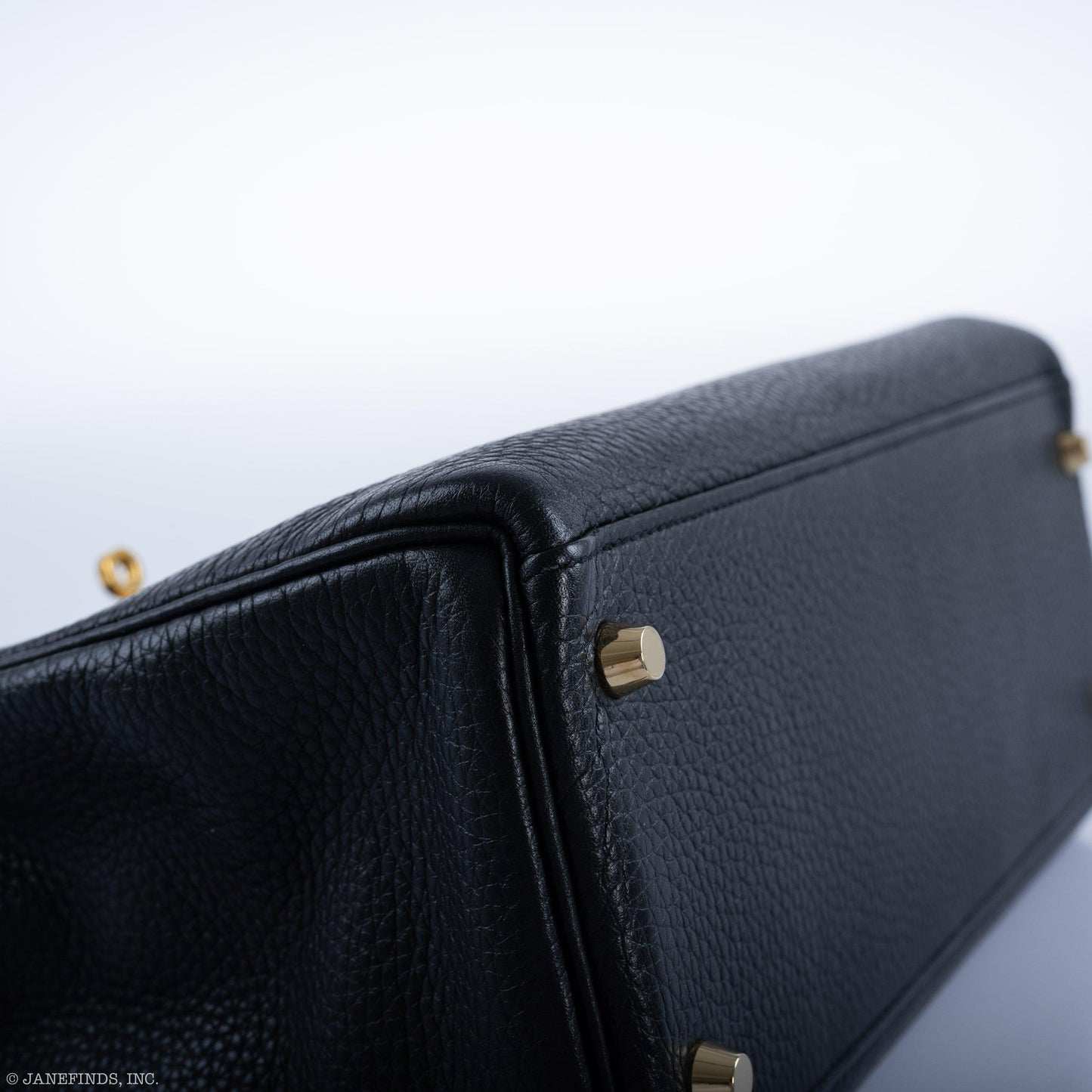 Hermes Kelly 32 Black Togo Gold Hardware
