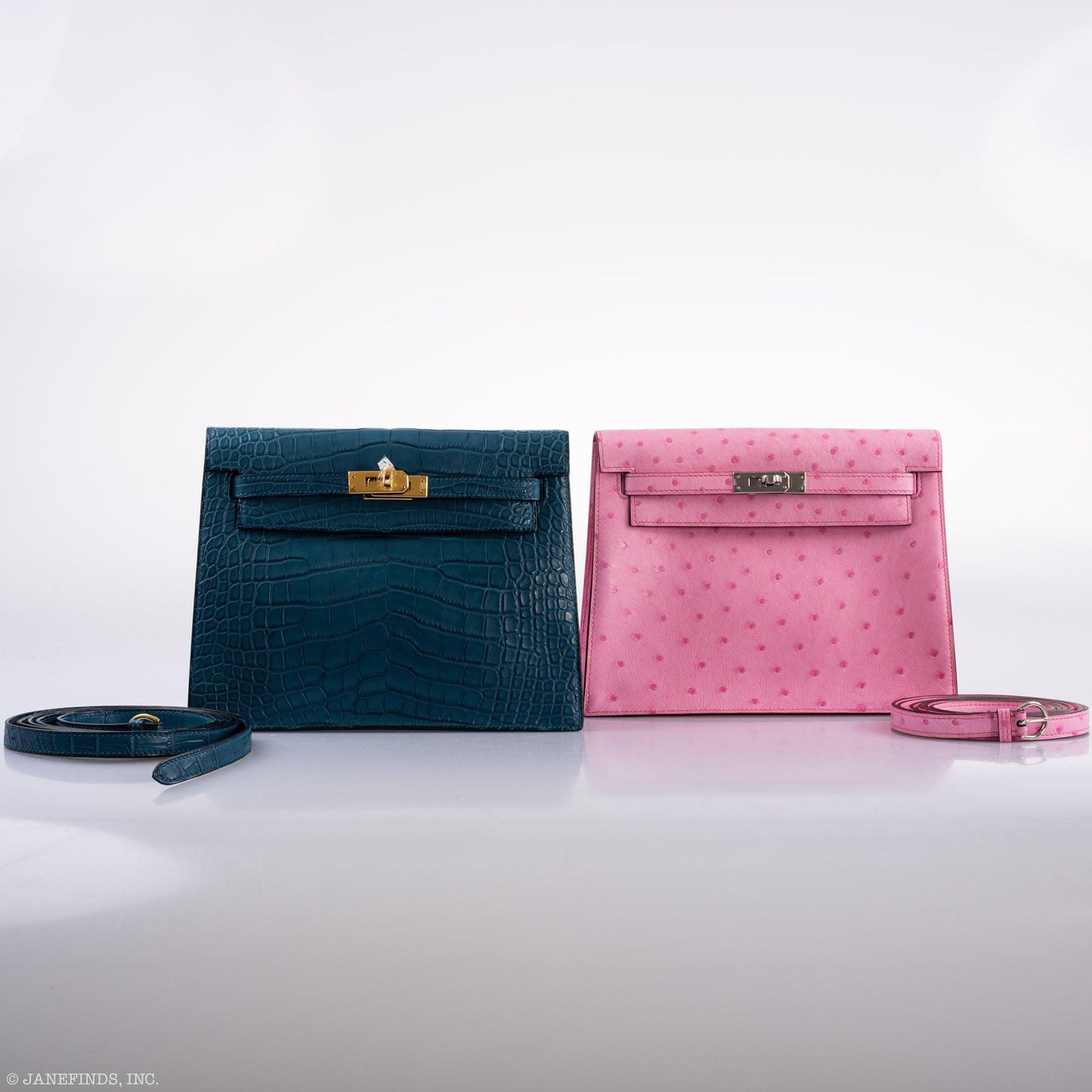 Hermes Kelly Danse II Bubblegum Pink 5P Ostrich Palladium Hardware