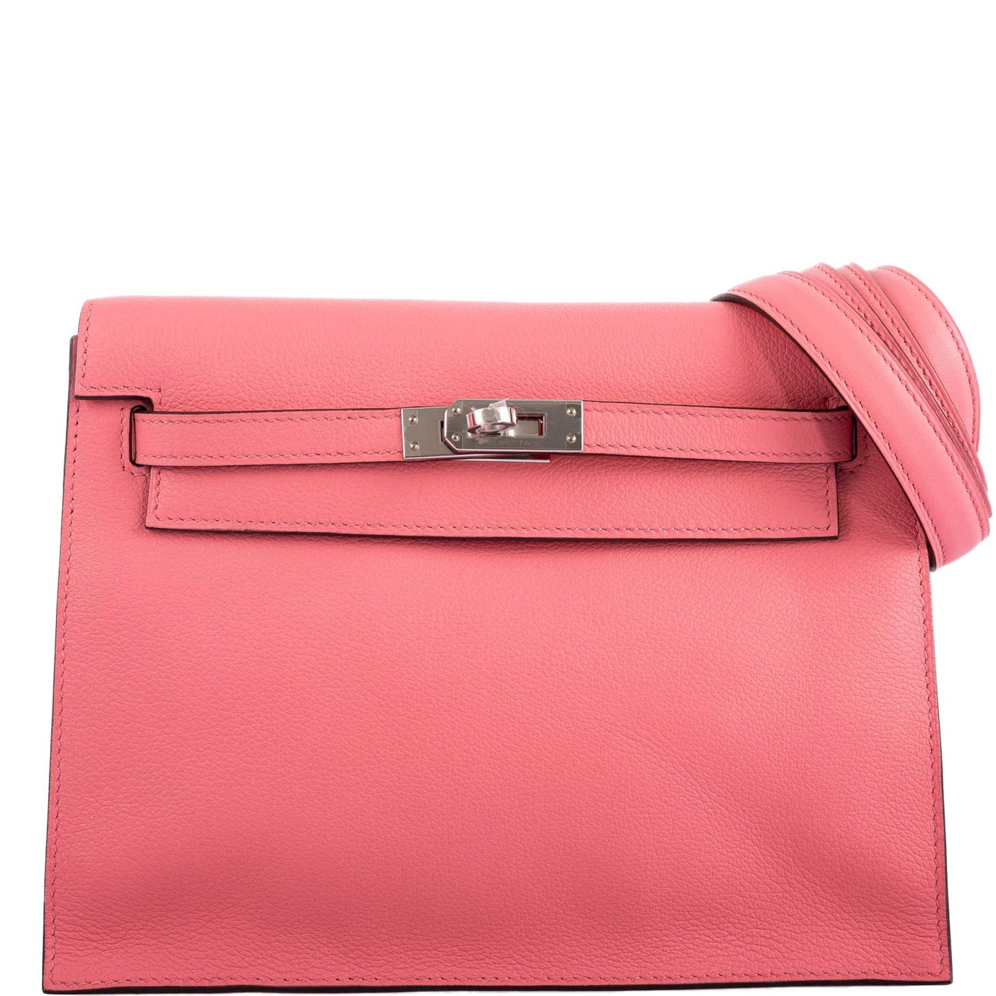 Hermes Kelly Danse II Rose D'ete Evercolor leather Palladium Hardware