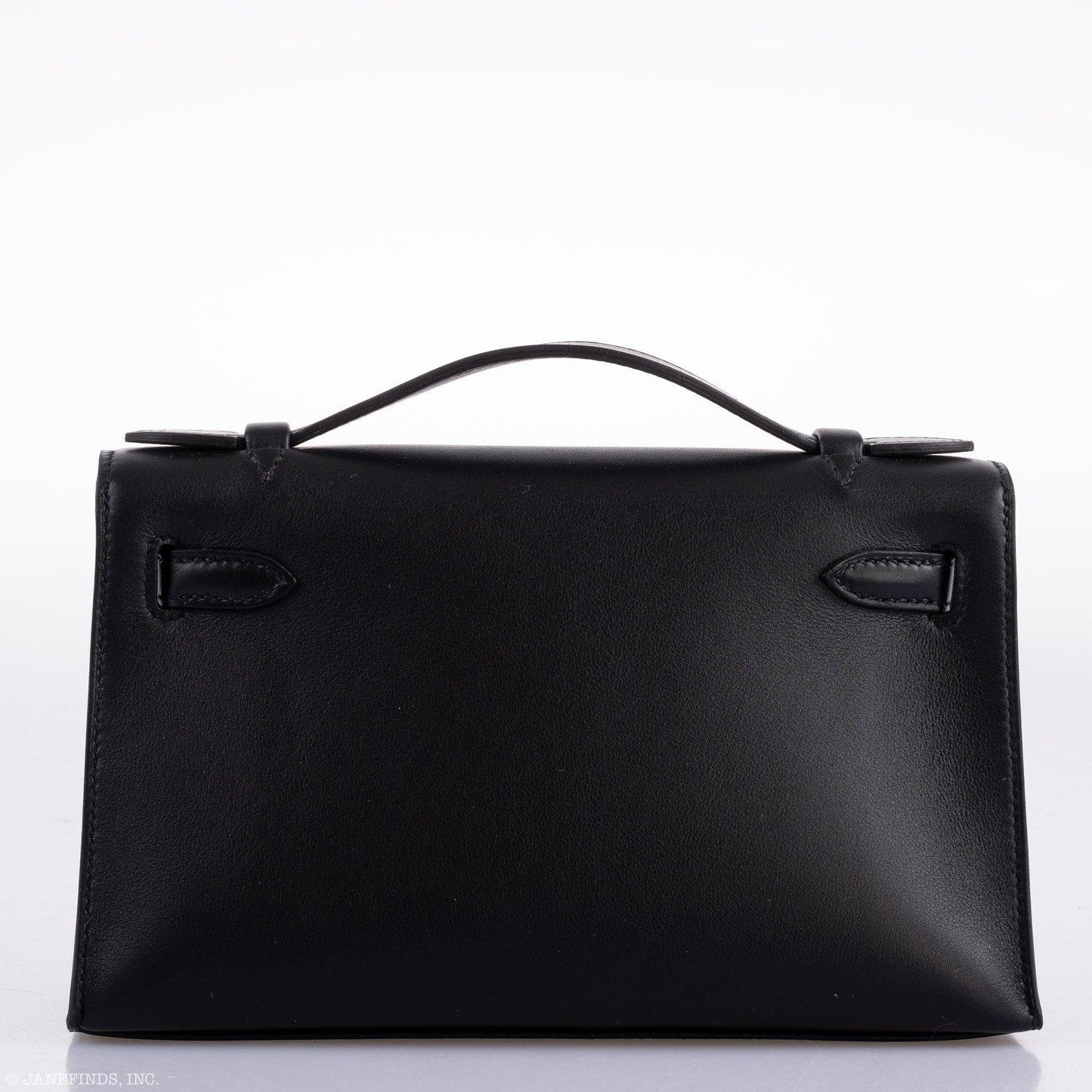 Hermes Kelly Mini Pochette Black Swift leather Gold Hardware