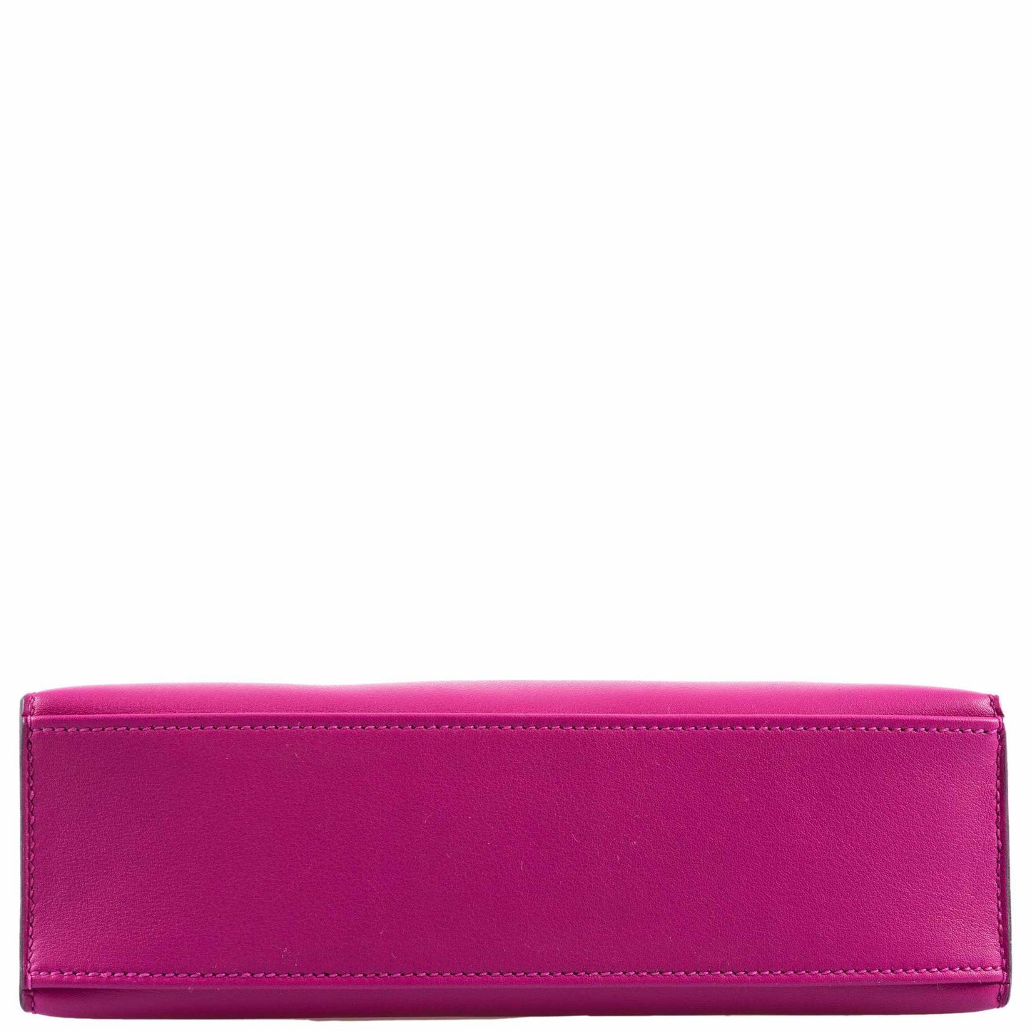 Hermes Kelly Mini Pochette Rose Pourpre Swift Palladium Hardware