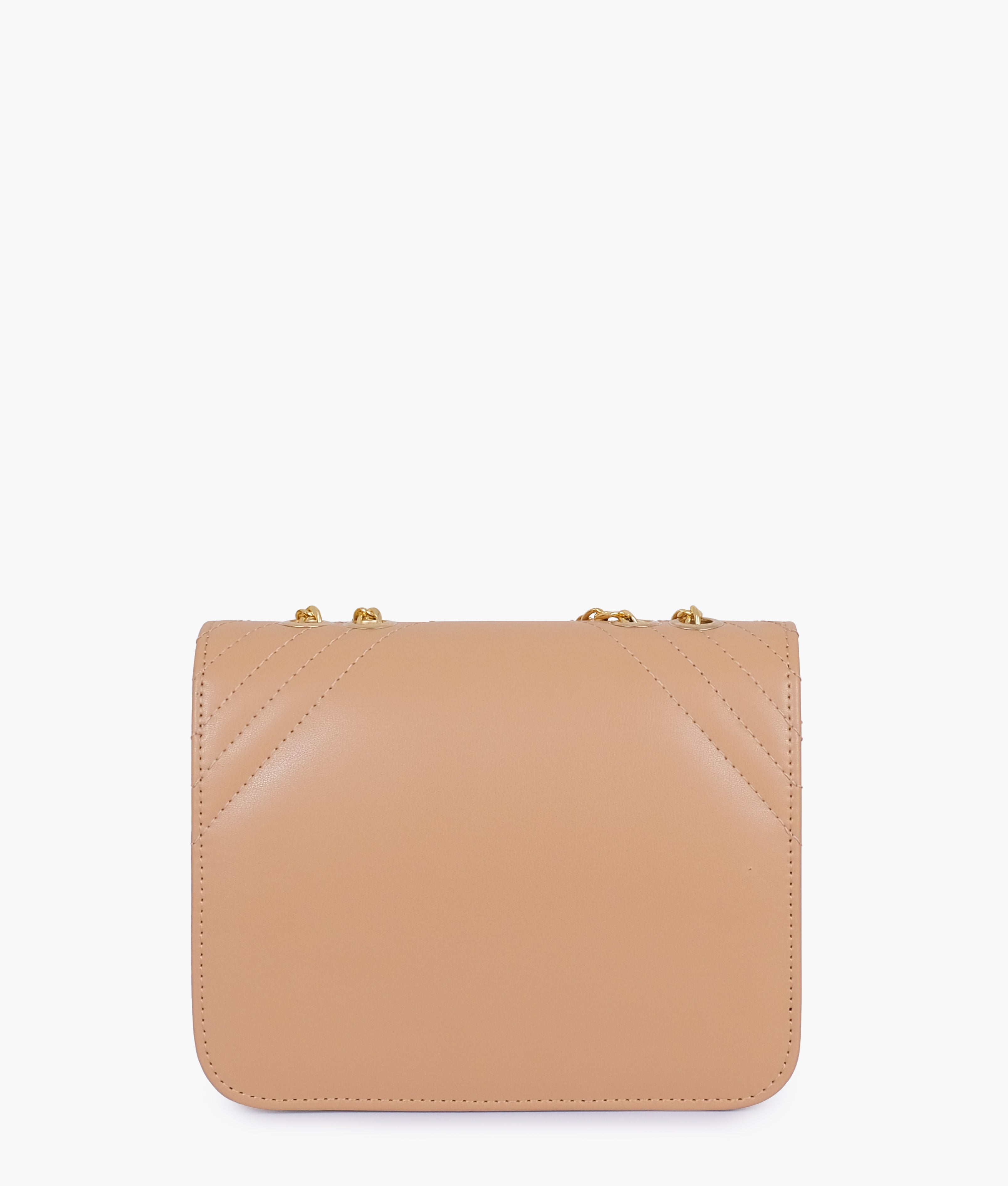 Marella Beige houndstooth chain cross-body bag