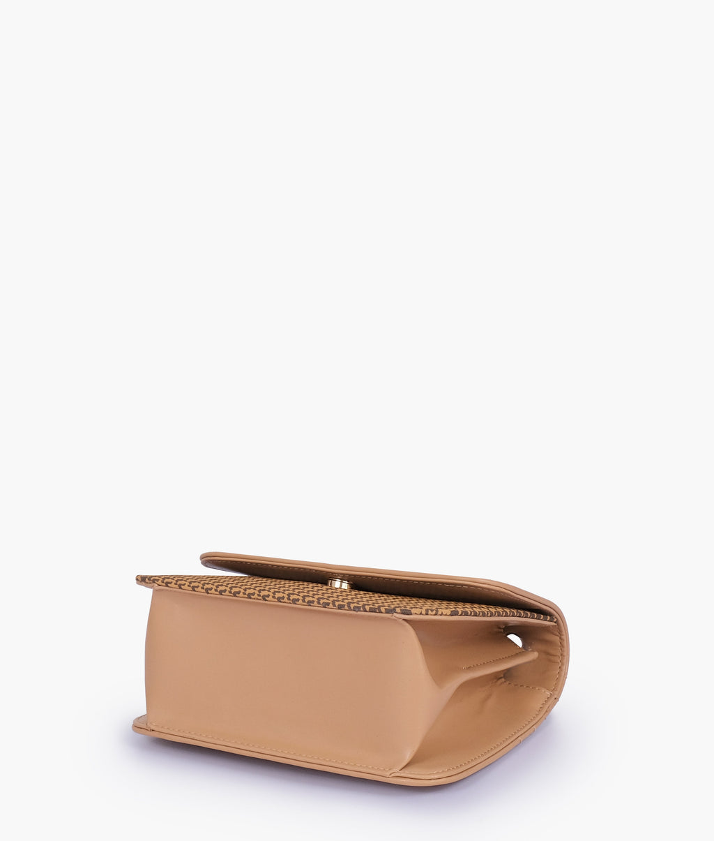 Marella Beige houndstooth chain cross-body bag