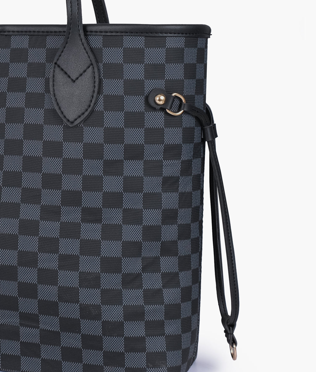 Marella Black checkered neverfull tote bag