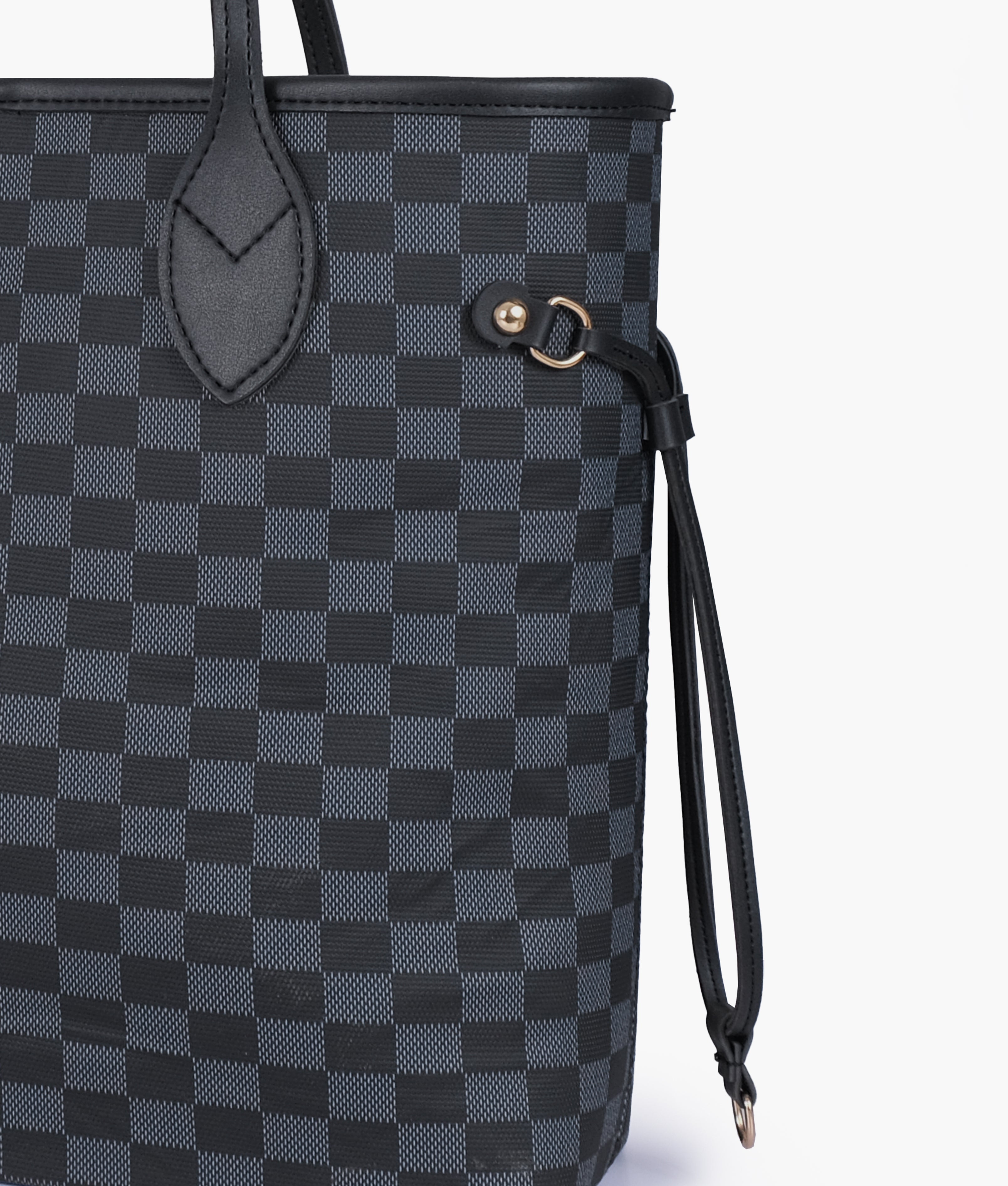 Marella Black checkered neverfull tote bag