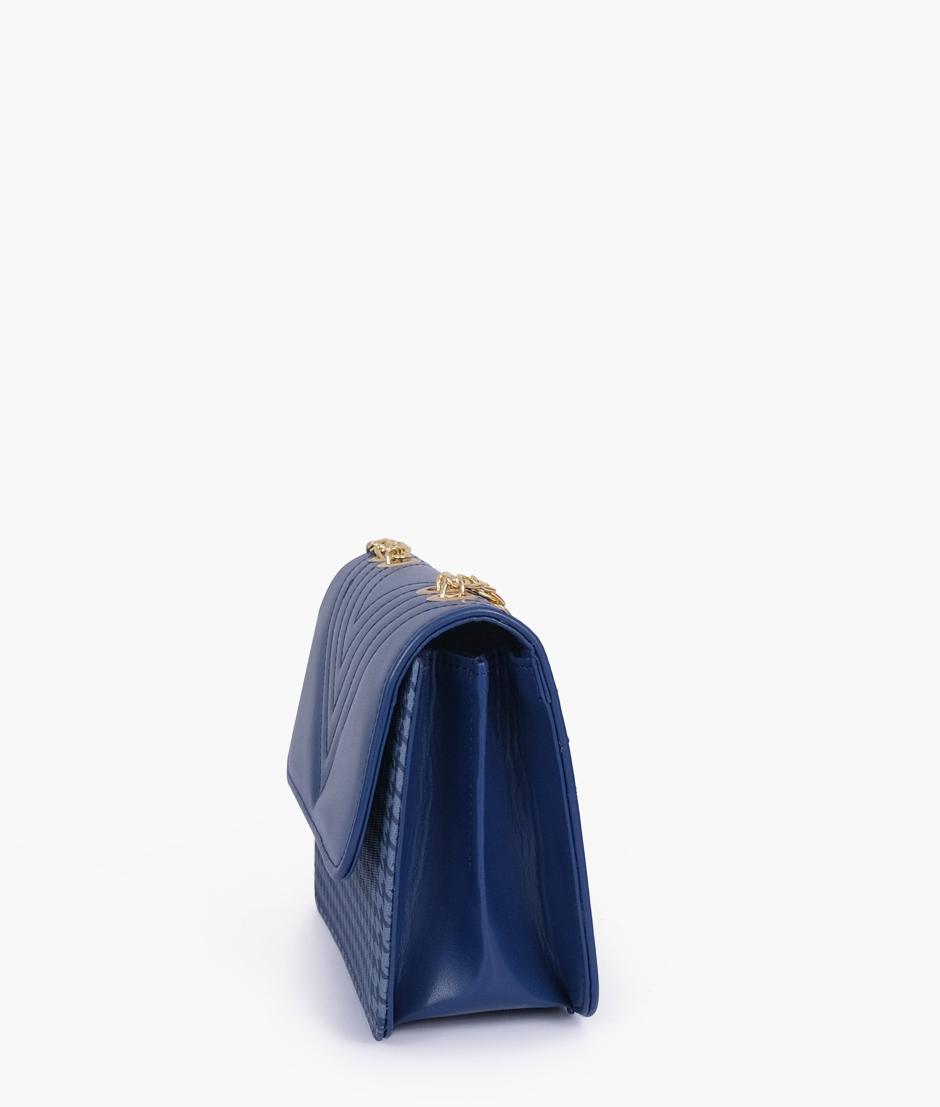 Marella Blue houndstooth chain cross-body bag