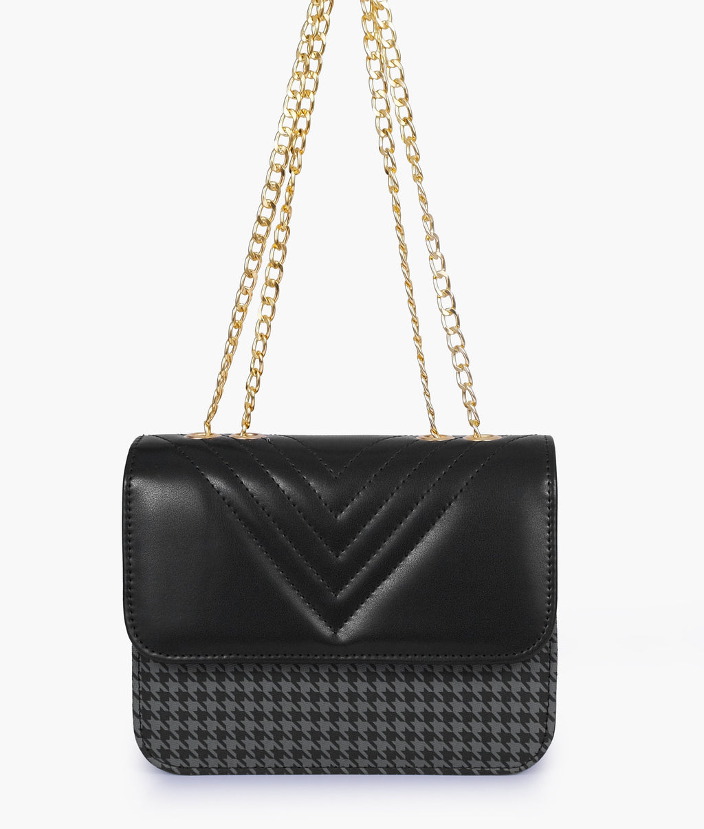 Marella Grey houndstooth chain cross-body bag