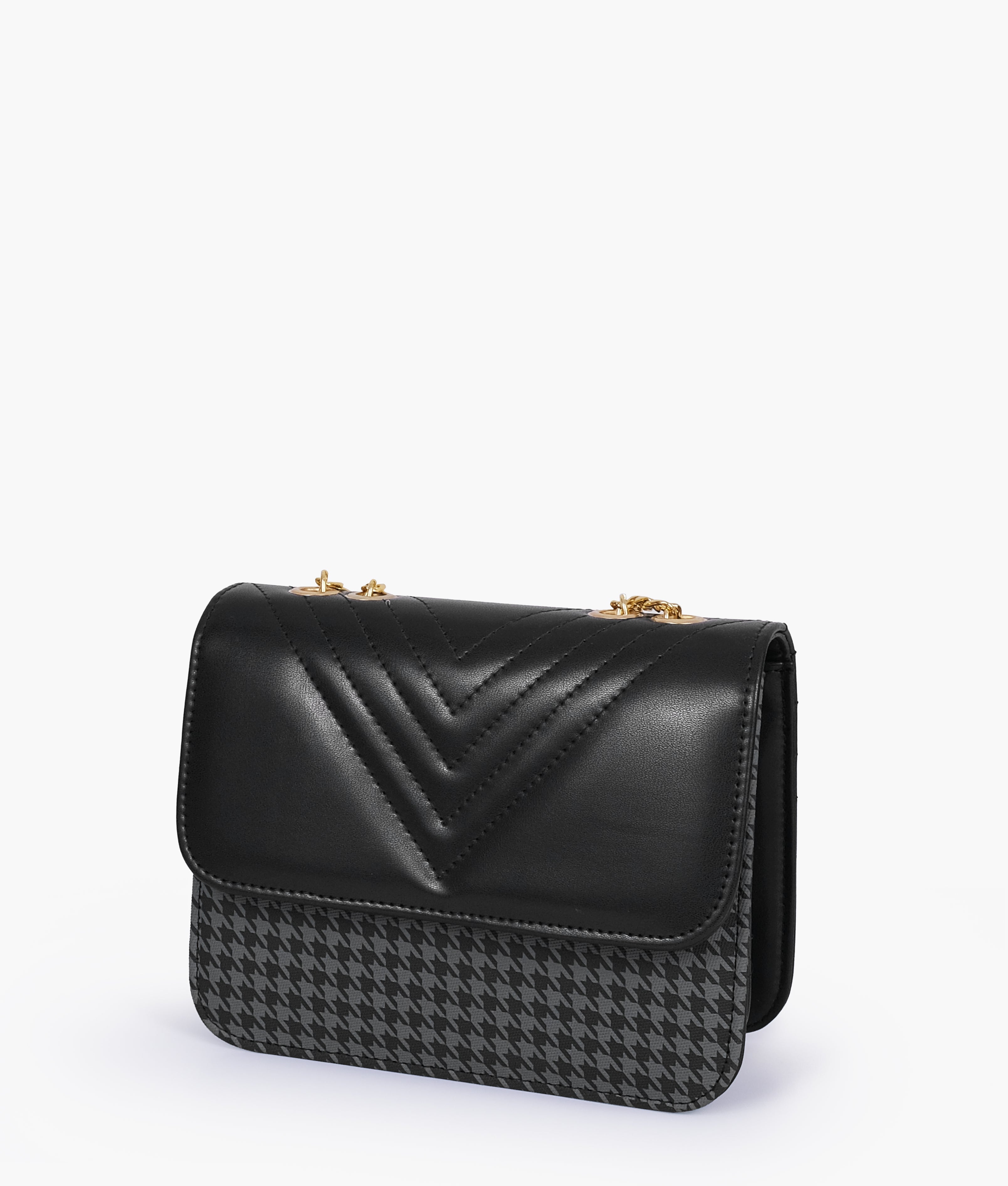 Marella Grey houndstooth chain cross-body bag