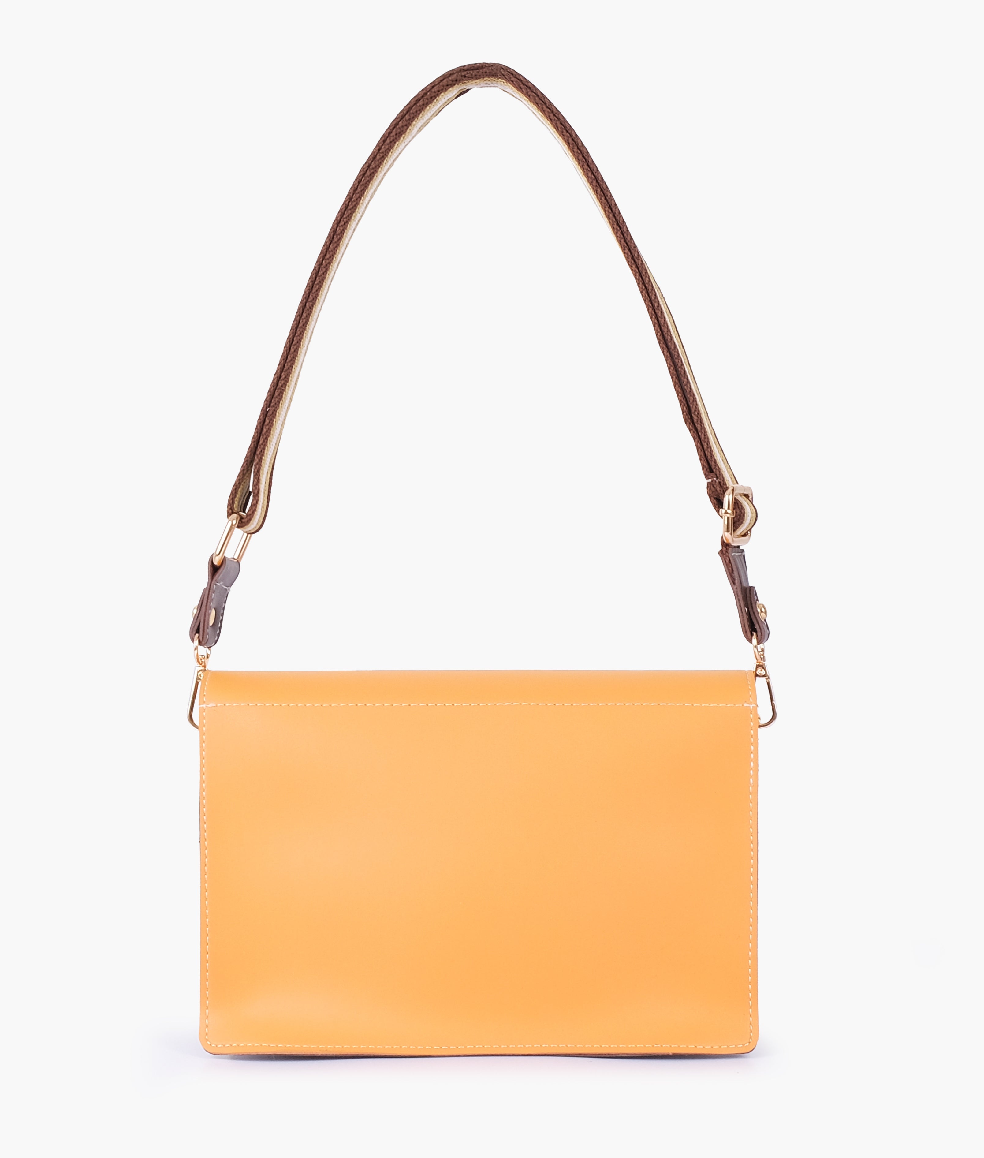 Marella Mustard half flap cross-body bag