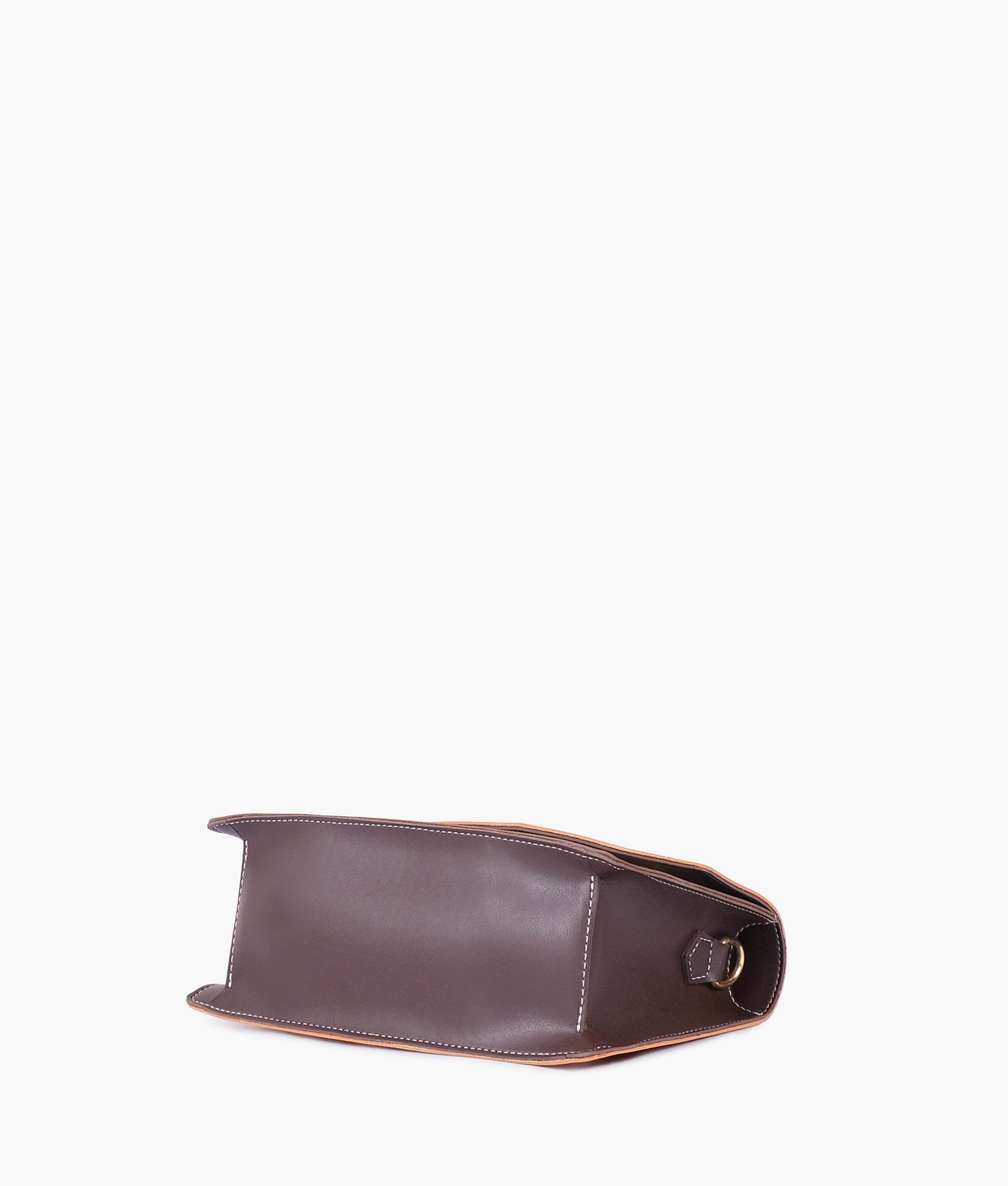 Marella Mustard half flap cross-body bag