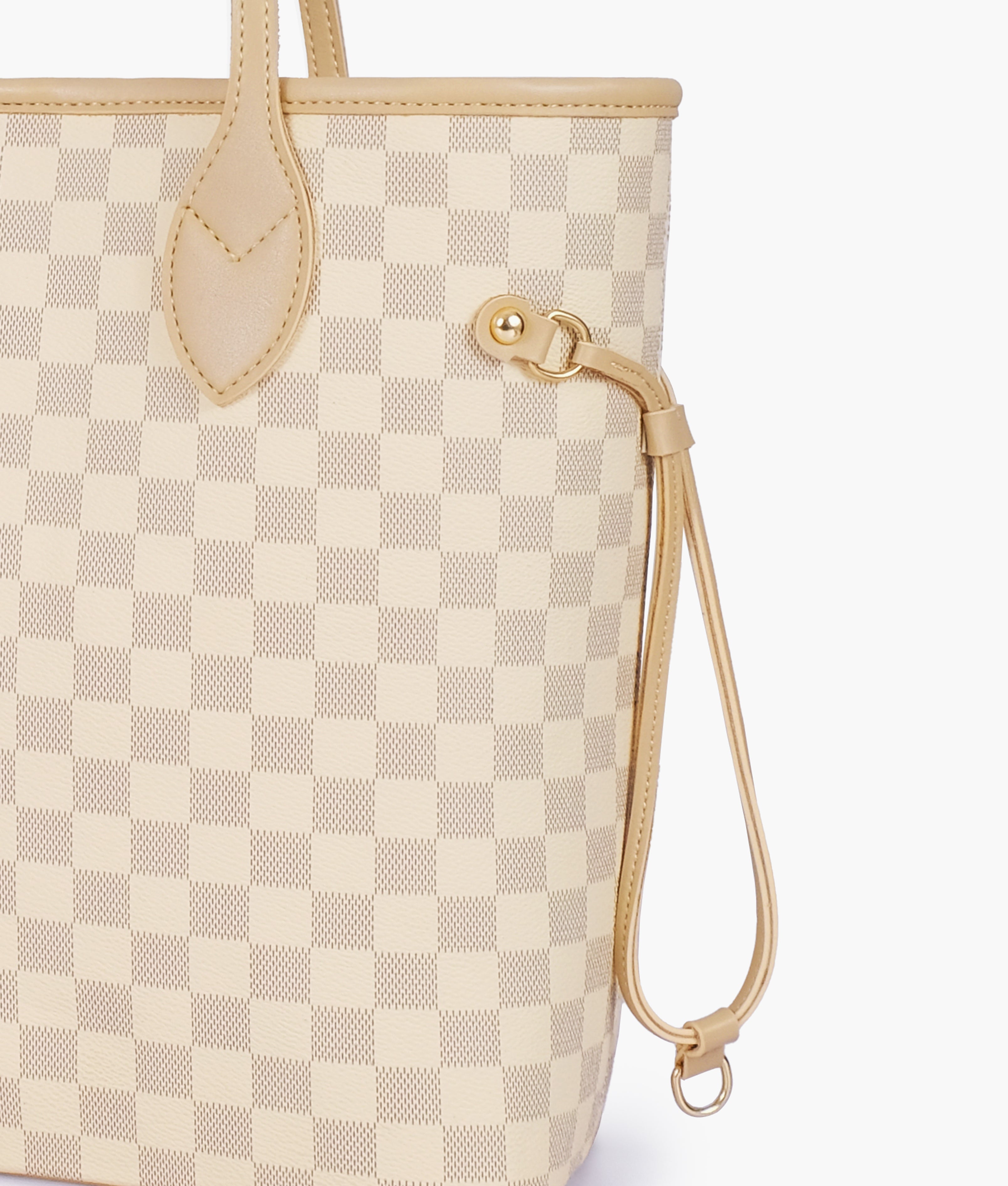 Marella Off-white checkered neverfull tote bag
