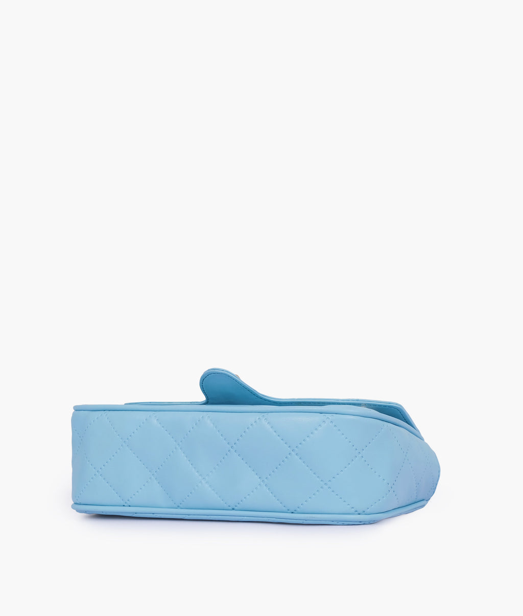 Marella Sky blue quilted small shoulder bag with chain